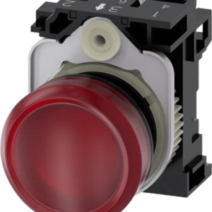 Lampara de señalización plástica con led color Roja, 110Vca