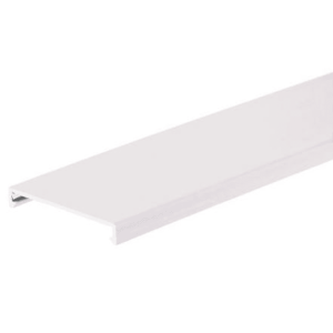 Tapa para Canaleta Ranurada, de 57.2 mm de Ancho, 1828.8 mm de Largo, Color Blanco